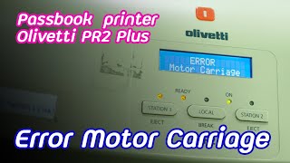 Olivetti PR2 Plus  Error Motor Carriage [upl. by Aihsia]