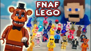 FNAF LEGO EVERY SINGLE BOOTLEG McFarlane Toys Mini Figures Five Nights at Freddys [upl. by Etnelav]