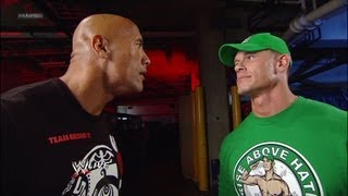 The Rock and John Cena look to Royal Rumble 2013 Raw July 23 2012 [upl. by Jobe956]