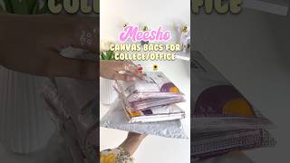 Canvas bags for college office ✨🌻  Meesho  Meesho Haul  meesho bags [upl. by Nnel551]