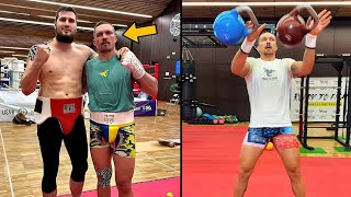 Oleksandr Usyk training for Tyson Fury Training camp part 2 HIGHLIGHTS HD BOXING 2023 [upl. by Neirad206]