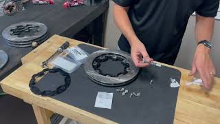 How to assemble floating Stoptech brake rotors Plus a few additional tech tips to help you Win [upl. by Nimzzaj]