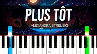 Plus Tôt  Alexandra Streliski  PIANO SHEET MUSIC  MIDI 🎹 [upl. by Yeloc51]