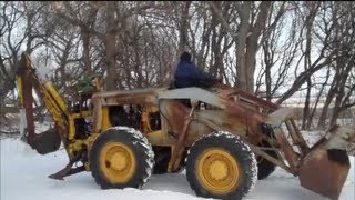 Michigan 55AG Wheel Loader with a Hopto 110 Backhoe [upl. by Yahiya]