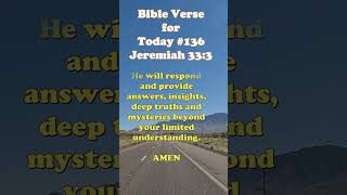 Bible Verse for Today 136 Jeremiah 333 [upl. by Eilrebma]