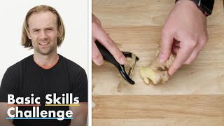 50 People Try To Peel amp Grate Ginger  Epicurious [upl. by Oelc]