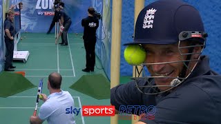 Andrew Strauss hits Nasser Hussain in the head with a tennis ball [upl. by Vanda]