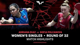 Adriana Diaz vs Sofia Polcanova  WS R32  Singapore Smash 2024 [upl. by Casaleggio]