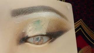 Green eye makeup tutorial SaraBeautyCorner [upl. by Pickering]