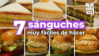 7 Sanguches muy fáciles de hacer paso a paso  BUENAZO [upl. by Olatha925]