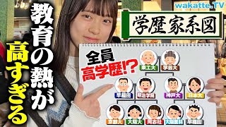 【親戚内で学歴競争】京大は当たり前？高学歴家系発見！日大の親から生まれた医学部も！？in吉祥寺【wakatte TV】979 [upl. by Eednac510]