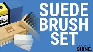 Premium Suede Brush Nubuck Cleaner Crepe Brush and Seude Eraser Set  Complete Shoe Cleaning [upl. by Ahtar817]