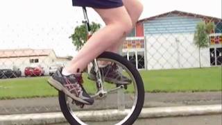 Learn to Unicycle 5 First Steps [upl. by Nidla]