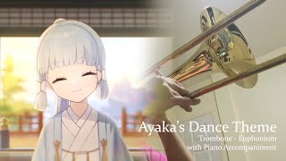 Ayaka Dance Theme Dance of The Heron  Trombone amp Euphonium with Piano Accompaniment [upl. by Airotnahs]