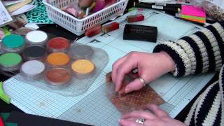 How to use Metallic Pan Pastels and create Faux metal effects by Nikky Hall Polkadoodles [upl. by Lilah]