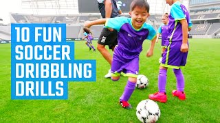 10 Best Soccer Dribbling Drills for U6 U8 U10  Fun Soccer Drills by MOJO [upl. by Airbmac]