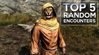 Skyrim  Top 5 Random Encounters [upl. by Naloc]