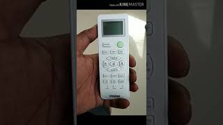 Haier AC remote function Haier AC remote function full demo [upl. by Erreit]