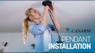 How to Install a Chain Link Pendant Light  Canarm [upl. by Tyree569]