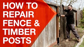 How to Repair Fence and Timber Posts with EZ Products from Simpson StrongTie [upl. by Notaek]