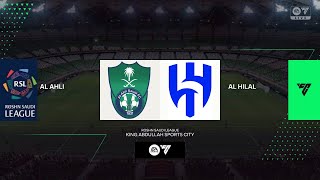 Al Ahli vs Al Hilal  Saudi Professional League 202324  FC24 [upl. by Tanah]