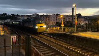 Dawlish sea wall trains 70824 with rare move [upl. by Nerti]