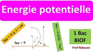 Énergie potentielle cour et exercices corrigés 1Bac SM et Sx physique [upl. by Crompton]