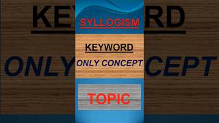 syllogism reasoning only concept tricks in banking IBPS RRB CLERK amp PO EXAM 2024 [upl. by Enialedam765]