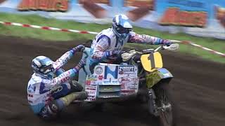 MX sidecar racing World championship Netherlands GP 2001 Oss qualification [upl. by Lebasi251]