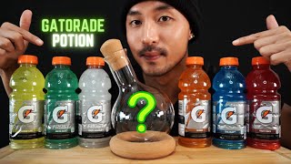 ASMR MIXING EVERY GATORADE FLAVOR  DRINKING ASMR  EXTREME GULPS  9999 SATISFACTION  POTION [upl. by Ayotol]