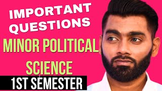 CU 1st Semester Political Science  Top Exam Suggestions amp Important Topicsquot [upl. by Bentlee]