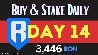 RONIN TOKEN Ron Token Daily Buys amp Staking Journeys  DAY 14 [upl. by Skell]