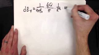 Electric field Curved Line of Charge [upl. by Mir743]