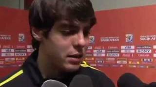 COPA DO MUNDO 2010  ENTREVISTA COM KAKA APOS O JOGO BRASIL X HOLANDA [upl. by Aurore]