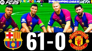 FC 25 MESSI RONALDO NEYMAR amp MBAPPE  ALL STARS  BARCELONA 610 MAN UTD  UCL FINAL fc25 [upl. by Yelnats]