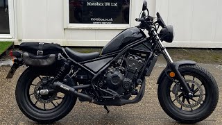 Honda CMX500 REBEL ABS 2017 Graphite Black walk around and start up [upl. by Eesak]