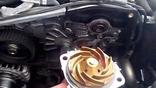 OPEL VECTRA 19 CDTI HOW TO CHANGE TIMING BELT AND COOLANT PUMP [upl. by Brittni]