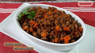 LA RECETA MÁS FÁCIL DE CARNE MOLIDA CON ZANAHORIA DELICIOSA lo máximo en sabor [upl. by Garrity846]