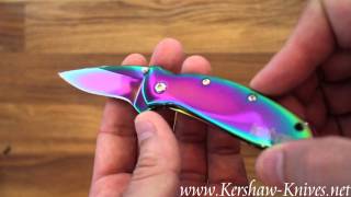 Kershaw Ken Onion Rainbow Scallion Knife 1620VIB Demo [upl. by Bethesde]