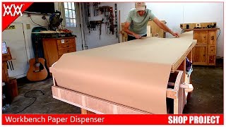 Workbench Paper Roll Dispenser  Woodworking Shop Project [upl. by Aynnek]