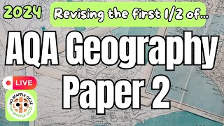 AQA Geography Paper 2  Exam Question Revision  Halfterm live [upl. by Campball414]