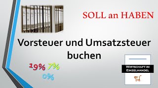 Umsatzsteuer und Vorsteuer richtig buchen  an mehreren Beispielen erklärt [upl. by Lellih]