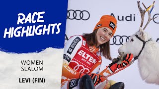 Highlights Women Slalom Levi 2023  Audi FIS Alpine World Cup 2324 [upl. by Brinson267]