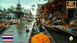 Damnoen Saduak Thailand🇹🇭 Experience the Authentic Thai Floating Market 4K HDR [upl. by Shepperd]