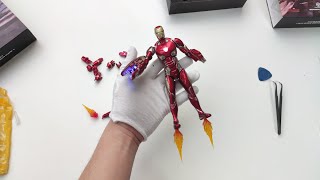 4K Unboxing Alloy Iron man MK50 action figure model by Comicave Studios [upl. by Avirt549]