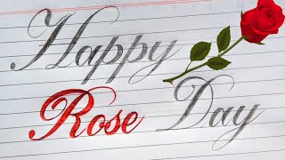 Happy Rose🌹 Day Writing style  How to write Happy Roseday [upl. by Kalvin]