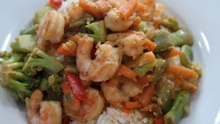 Shrimp Stir Fry  Frozen Vegetables With Frozen Cooked Shrimp Easy amp Fast [upl. by Latsyrhc833]