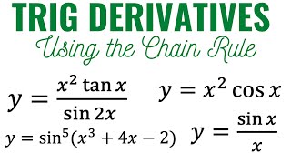 Trig Derivatives using the Chain Rule [upl. by Atiuqer124]