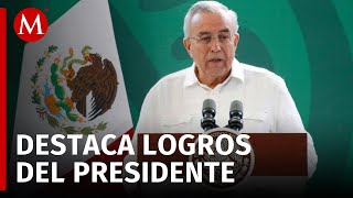 Rocha Moya destaca obras de AMLO como las de griegos y romanos [upl. by Carli]