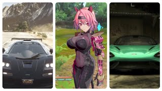 Neptunia X Senran Kagura Ninja Wars X NFSMW 2005 X NFSR All Characters With Cars Characters [upl. by Latham]